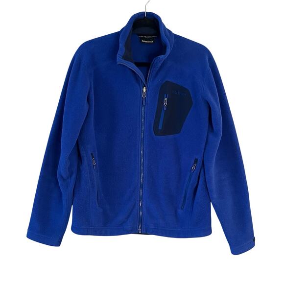 Marmot Polartec Fleece Jacket, Size Small Blue - Picture 1 of 5